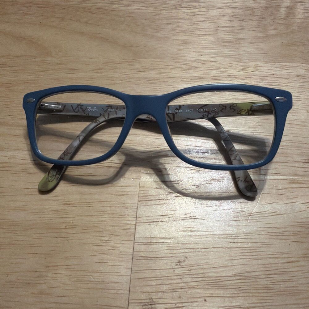 Ray Ban RB5228 5407 Tortoise Blue Square Eyeglasses Frame 50/17 140
